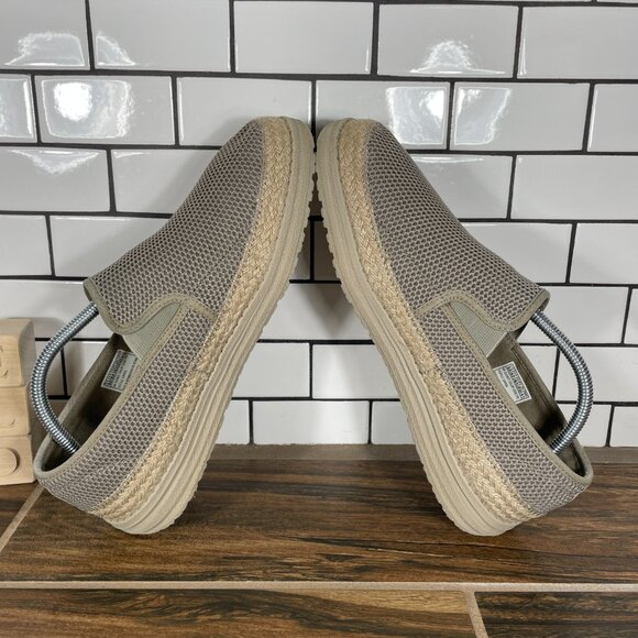 Skechers Melson Petros Mens Size 9.5 Shoes Taupe Relaxed Fit Espadrille Slip On main image 5